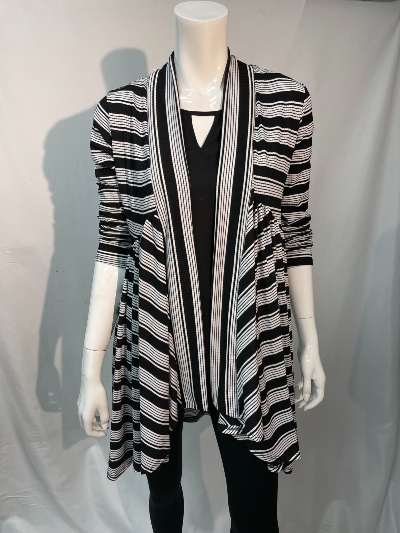 Stripe Cardigan - GOL - T9059E - 8