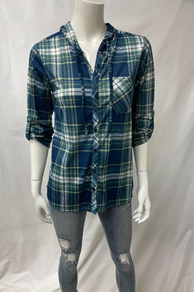 Checkered Hoody RUN - 7798-2 - S7B