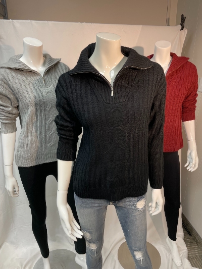 Pullover Zipup Sweater - RUN - 900079 - S16B